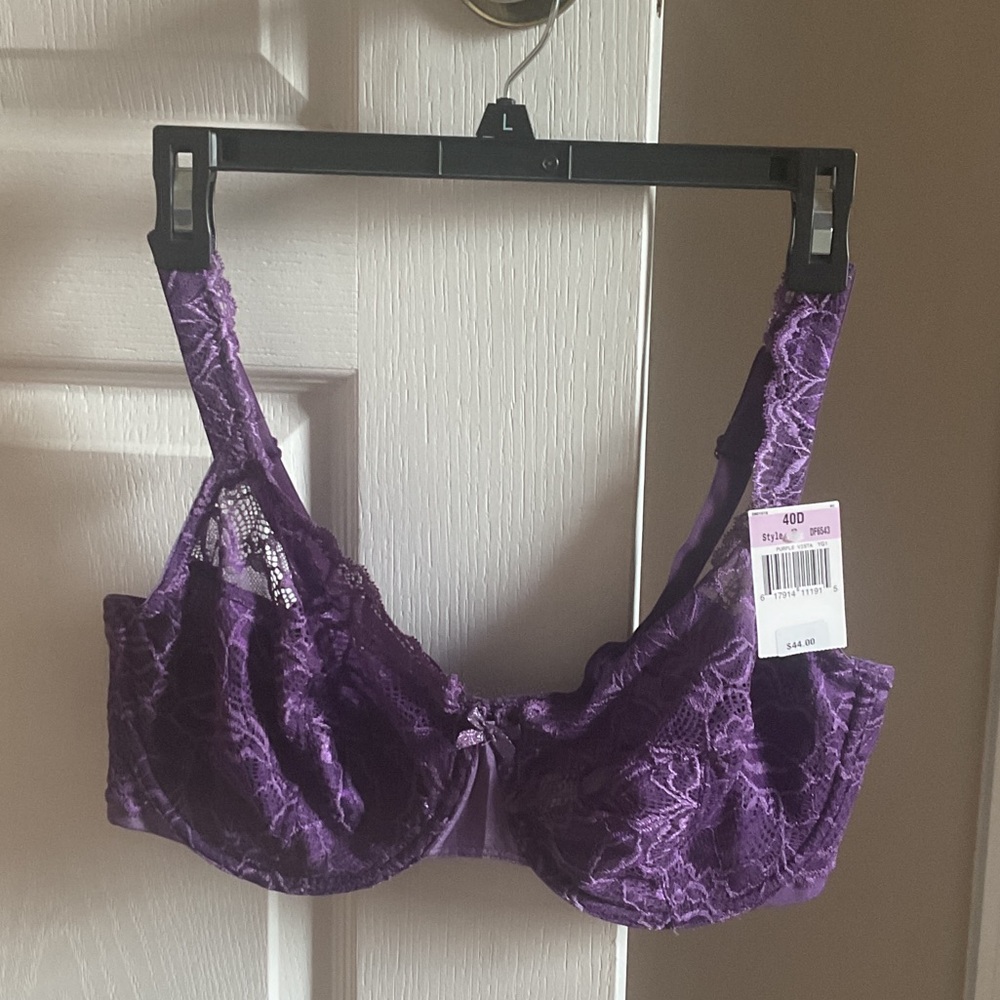Bali Purple Lace Underwire Bra